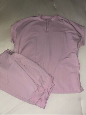Mandala Soft Pink Two-Piece scrub  Set